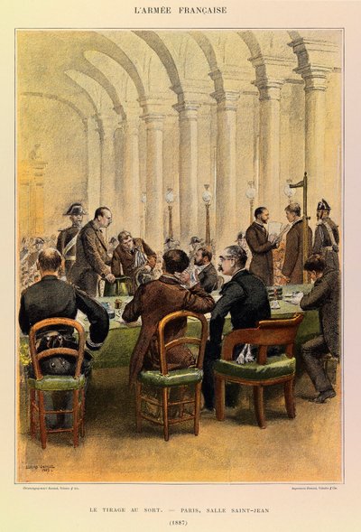 Jules Richard kapitány francia hadseregének típusai és egyenruhái, illusztrálta Edouard Detaille (1848-1912): A párizsi rajz, Salle Saint Jean, 1887, magángyűjtemény. alkotó: Jean Baptiste Edouard Detaille