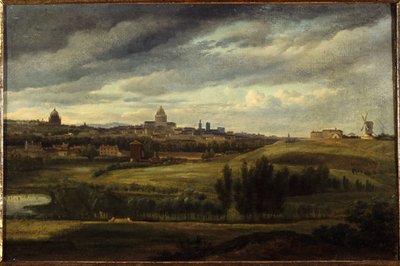 Párizs látképe a Gentilly magaslatáról, 1815-ben (festmény) alkotó: Jean Baptiste Gabriel Langlace