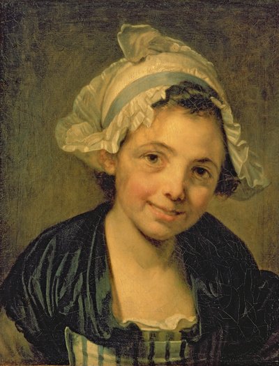 Lány motorháztetőben alkotó: Jean Baptiste Greuze