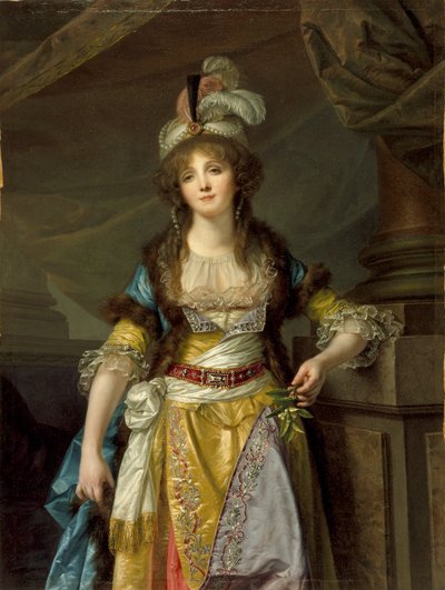 Török díszruhás hölgy portréja, 1790 körül alkotó: Jean Baptiste Greuze