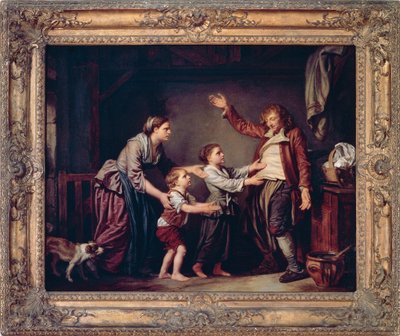 A részeg visszatérése, Jean-Baptiste Greuze (1725-1805) alkotó: Jean Baptiste Greuze
