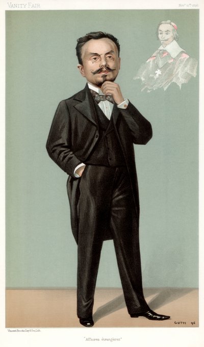 Külügyek, Gabriel Hanotaux francia államférfi, 1896 alkotó: Jean Baptiste Guth