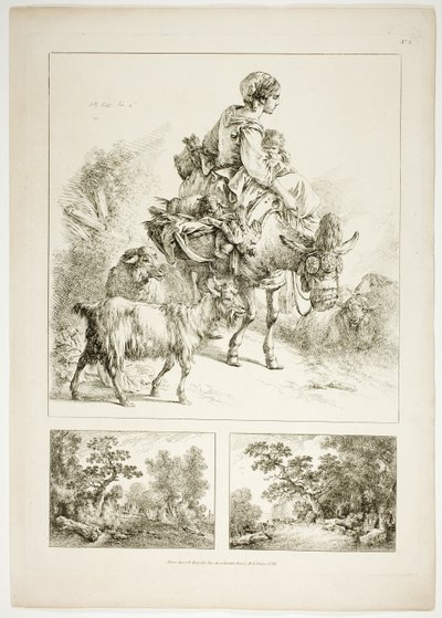38. második tábla az Oeuvres de J. B. Huetből alkotó: Jean Baptiste Huet