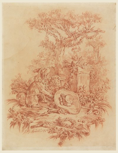 Rajz, Pastorale, 1772 alkotó: Jean Baptiste Huet
