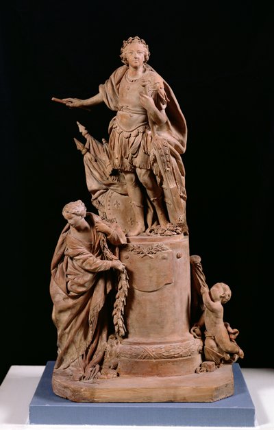 XV. Lajos (1710-74) mint római császár, a rennes-i Hotel de Ville szobor terve, 1748 körül (terrakotta) alkotó: Jean Baptiste II Lemoyne
