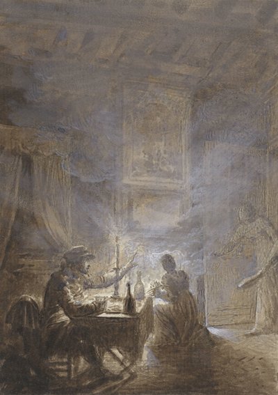 A füstölgő kandalló alkotó: Jean-Baptiste Isabey