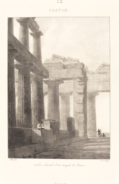 Egy paestumi templom oldalgalériája alkotó: Jean Baptiste Isabey