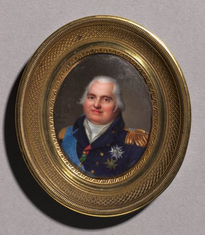 XVIII. Lajos portréja, 1822. alkotó: Jean Baptiste Jacques Augustin