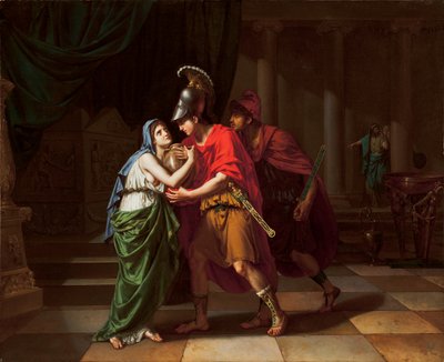 Elektra testvére, Orestes hamvait fogadja, 1826-27 alkotó: Jean Baptiste Joseph Wicar