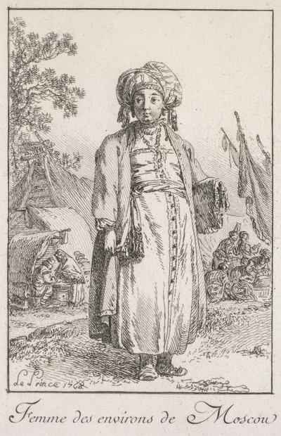 Nő Moszkva külvárosából alkotó: Jean Baptiste Le Prince