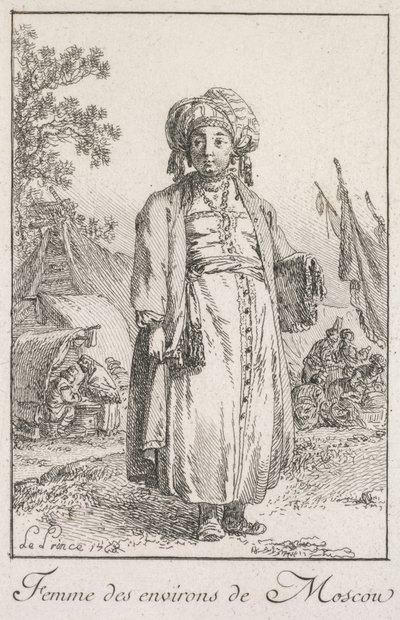 Nő Moszkva külvárosából, 1768. alkotó: Jean Baptiste Le Prince
