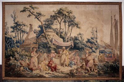 A szabadtéri bankett, az orosz játékok függönye alkotó: Jean Baptiste Leprince