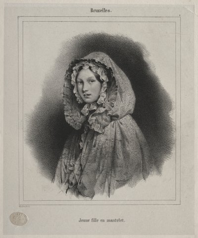 Brüsszel: Fiatal lány köpenyben alkotó: Jean-Baptiste Madou