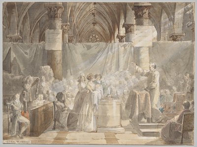 Keresztelő a forradalmi Franciaországban alkotó: Jean Baptiste Mallet