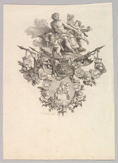 Vignetta Héphaisztosszal és Puttival, 1779. alkotó: Jean Baptiste Marie Huet