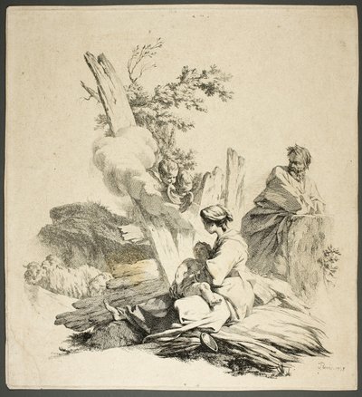 Szent család angyalokkal alkotó: Jean Baptiste Marie Pierre