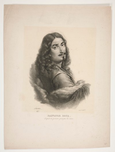 Salvator Rosa portréja alkotó: Jean Baptiste Mauzaisse