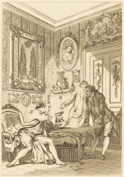 Az elvarázsolt pohár alkotó: Jean Baptiste Michel Dupreel after Jean Honoré Fragonard