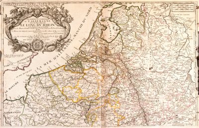 Nyugat-Németország és Hollandia térképe alkotó: Jean Baptiste Nolin