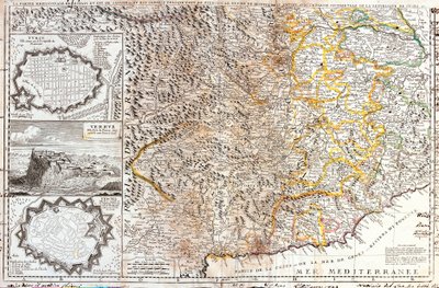 Savoyai herceg déli területeinek térképe Olaszországban (metszet alkotó: Jean Baptiste Nolin