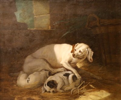 Hündin, die ihre Jungen säugt von Jean-Baptiste Oudry