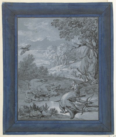 Der Wolf und der Jäger von Jean-Baptiste Oudry