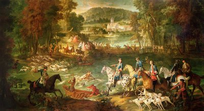 Vadászat a Saint-Jean-tóban a compiegne-i erdőben, 1734 előtt alkotó: Jean Baptiste Oudry