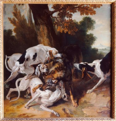 J. – B. Oudry, L’hallali du loup (Wolfsjagd) alkotó: Jean Baptiste Oudry