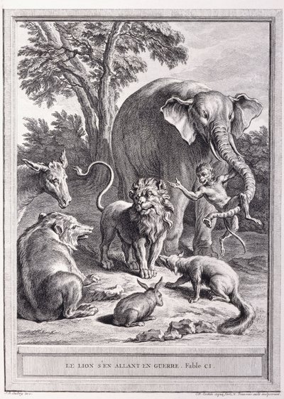 A háborúba induló oroszlán, 1755-1759 körül alkotó: Jean Baptiste Oudry