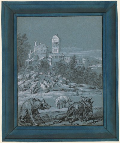 Der Wolf und der Fuchs von Jean-Baptiste Oudry