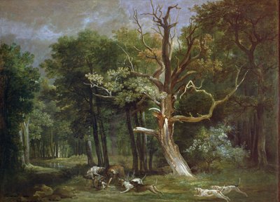 Farkasvadászat a Saint-Germain-erdőben, 1748 alkotó: Jean Baptiste Oudry