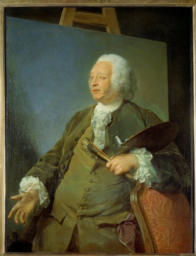 Jean Baptiste Oudry (1686-1755) festő portréja Jean-Baptiste Perroneau (Jean Baptiste Perronneau) festménye (1715-1783) 18. század V 1,31x1,05 m alkotó: Jean Baptiste Perronneau