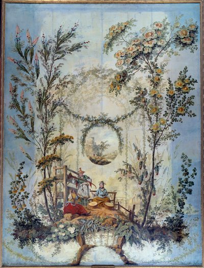 Chinoiserie: Kínai jelenetet ábrázoló dekoratív tabló, rendező: Jean Pillement (1728-1808) alkotó: Jean Baptiste Pillement