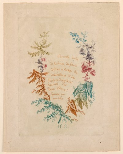 Title page for "Nouvelle Suitte de Cahiers de fleurs idéales" No. 2   1289934   hu       hungarian Successfully Translated  Original: Madame de Gillier Translat: Madame de Gillier 1251765 hu hungarian Successfully Translated Original: Ein Chevauxleger schä alkotó: Jean Baptiste Pillement