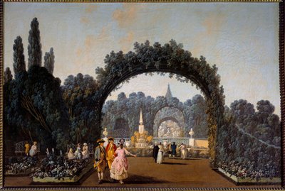 Kilátás a lisszaboni Benfica kertjére 1785-ben Jean Pillement (1728-1808) festménye Párizs, Dekoratív művészetek alkotó: Jean Baptiste Pillement