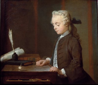 Fiú pörgettyűs (vagy kisfiú) - olaj, vászon alkotó: Jean Baptiste Simeon Chardin