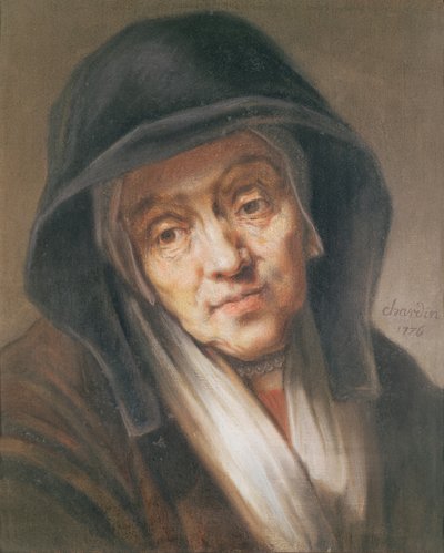 Rembrandt anyja portréjának másolata, 1776 (pasztell, papíron) alkotó: Jean Baptiste Simeon Chardin