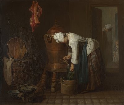 La Fontaine (víztartály). 1733 vagy később alkotó: Jean Baptiste Simeon Chardin