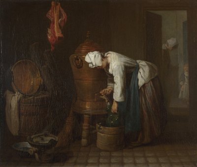 La Fontaine A vízciszterna, 1733 alkotó: Jean Baptiste Simeon Chardin