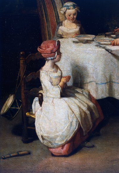 Le Benedicte, 1740 körül, részlet (olaj, vászon) alkotó: Jean-Baptiste Simeon Chardin