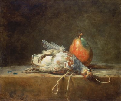 Csendélet fogoly és körtével, 1748 alkotó: Jean Baptiste Simeon Chardin
