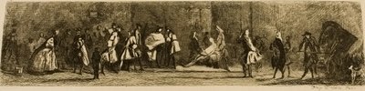 A sebész-borbély jele, Jules de Goncourt metszete alkotó: Jean Baptiste Simeon Chardin