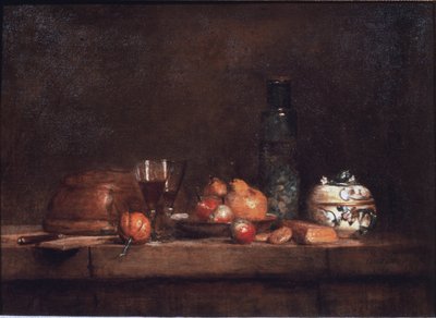 A jar of oliva - Olaj, vászon alkotó: Jean Baptiste Simeon Chardin