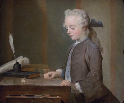 Auguste Gabriel Godefroy portréja alkotó: Jean-Baptiste Simeon Chardin