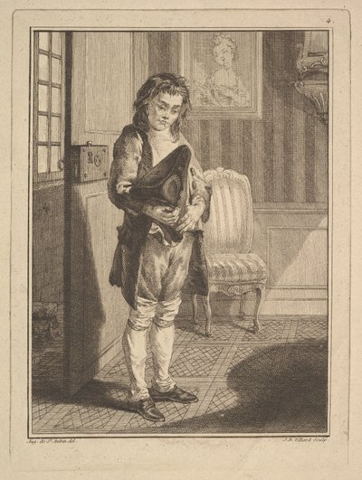 Stripper Shoe Shiner, Mes gens, ou Les Commissionnaires ultramontains au servi..., 1766-70. alkotó: Jean Baptiste Tillard