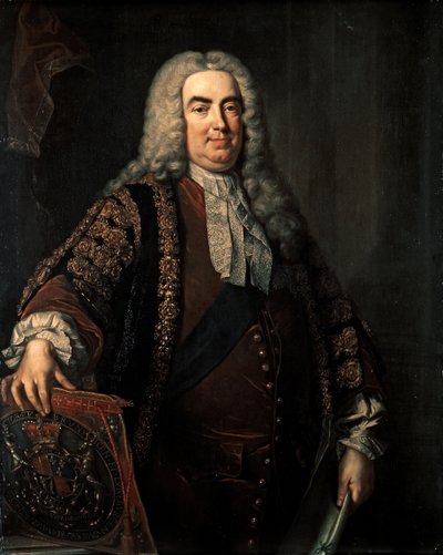 WALPOLE Robert: Oxford első grófja (1676-1745), 1740 körül (olaj, vászon). alkotó: Jean Baptiste Vanloo