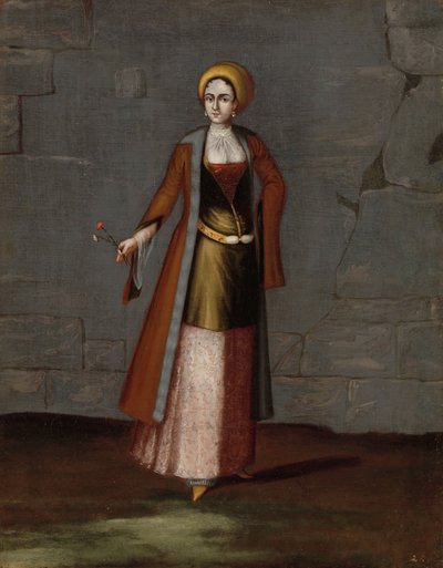 Nő Tinos szigetéről alkotó: Jean Baptiste Vanmour (workshop of)