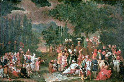 Egy török vadásztársaság Ahmed szultánnal III alkotó: Jean Baptiste Vanmour