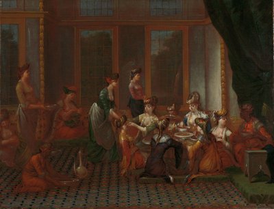 Kiváló török nők bankettje alkotó: Jean Baptiste Vanmour