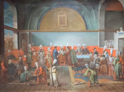 Vacsora a palotában egy nagykövet tiszteletére alkotó: Jean Baptiste Vanmour